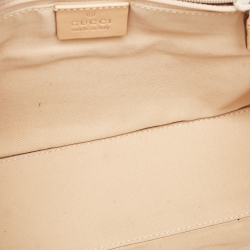 Pre Owned Gucci Natural/Neon Yellow/ Jumbo GG Canvas Jackie Tote w/ Wallet