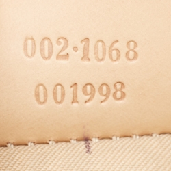 Pre Owned Gucci Natural/Neon Yellow/ Jumbo GG Canvas Jackie Tote w/ Wallet