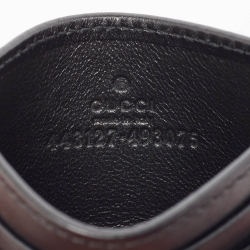 Gucci Black Matelassé Leather GG Marmont Card Holder