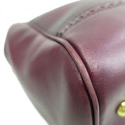 Pre Owned Gucci Bordeaux Leather D-Ring Boston Bag