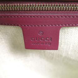 Pre Owned Gucci Bordeaux Leather D-Ring Boston Bag