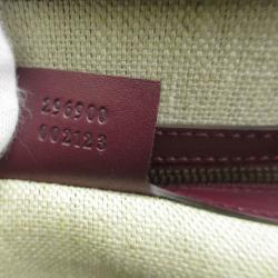 Pre Owned Gucci Bordeaux Leather D-Ring Boston Bag