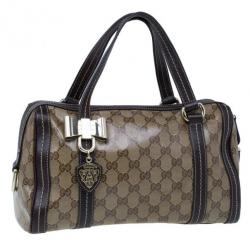 Pre Owned Gucci Guccissima Duchessa Medium Boston Bag