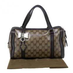 Pre Owned Gucci Guccissima Duchessa Medium Boston Bag