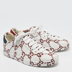 Gucci Multicolor GG Ghost Leather Ace Sneakers Size 37.5