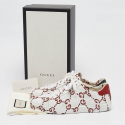 Gucci Multicolor GG Ghost Leather Ace Sneakers Size 37.5