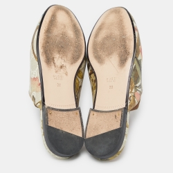 Gucci Multicolor GG Floral Print GG Supreme Canvas Princetown Horsebit Mule Sandals Size 39