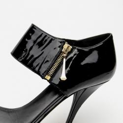 مملوكة مسبقًا Gucci Black Patent 'Drew' Sandals Size 40