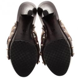 Pre Owned Gucci Guccissima Icon Bit Web Detail Clogs Size 36
