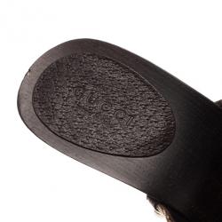 Pre Owned Gucci Guccissima Icon Bit Web Detail Clogs Size 36
