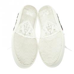 مملوكة مسبقًا Gucci White Leather Embroidered Ace Low Top Sneakers Size 36