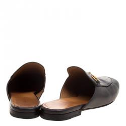 مملوكة مسبقًا حذاء  لوفرز غوتشي برينستاون جلد أسود مقاس 36.5