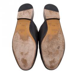 مملوكة مسبقًا حذاء لوفرز غوتشي برينستاون جلد أسود مقاس 36.5