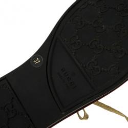 Pre Owned Gucci Brown Guccissima Canvas High Top Sneakers Size 37