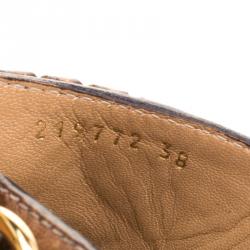 مملوكة مسبقًا Gucci Brown Guccissima Leather Janis Platform Clogs Size 38