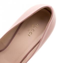 Pre Owned Gucci Blush Pink Leather Horsebit Platfrom Pumps Size 40