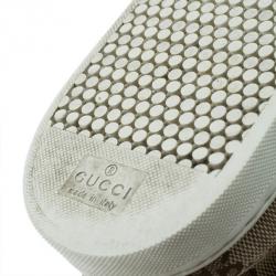 Pre Owned Gucci Guccissima Canvas Web Detail Sneakers Size 37