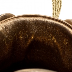 Pre Owned حذاء رياضي غوتشي منخفض من أعلى جلد ميتالك وكانفاس GG بيج مقاس 36