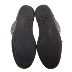 Gucci Black Guccissima Canvas High Top Sneakers Size 38.5