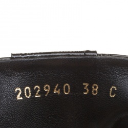 Pre Owned Gucci Black Patent Leather Hysteria Ankle Boots Size 38