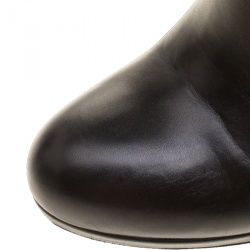 Pre Owned Gucci Black Leather Diana Ankle Boots Size 39