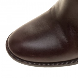 Pre Owned Gucci Brown Guccissima Leather 85th Anniversary Knee High Leather Boots Size 38
