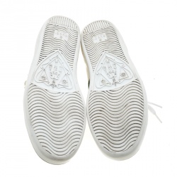 مملوكة مسبقًا Gucci White Leather Ace Studded Sneakers Size 37