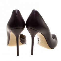 Pre Owned Gucci Burgundy Leather D'orsay Pumps Size 39