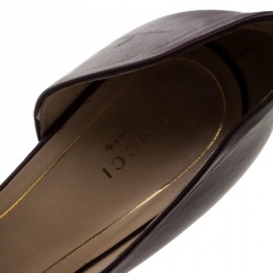 Pre Owned Gucci Burgundy Leather D'orsay Pumps Size 39