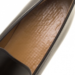 Pre Owned Gucci Black Leather Jordaan Horsebit Loafers Size 38.5