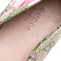 مملوكة مسبقًا Gucci Biege GG Supreme Blooms Printed Canvas Ballet Flats Size 41