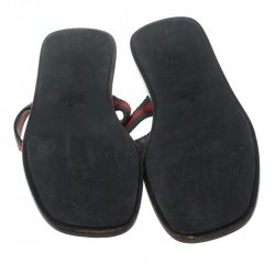 Pre Owned صندل غوتشي "GG" ثونج زخارف متشابكة مع حرفي G مقاس 39