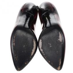 مملوكة مسبقًا Gucci Red and Black Leather Sofia Pumps Size 37.5