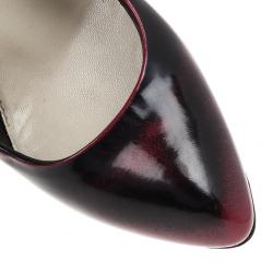 مملوكة مسبقًا Gucci Red and Black Leather Sofia Pumps Size 37.5