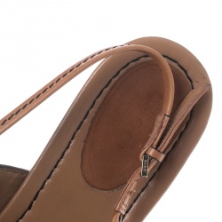 Pre Owned صندل إصبع غوتشي هورسبيت جلد بني مقاس 39.5