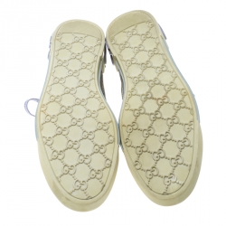 مملوكة مسبقًا حذاء رياضي غوتشي تفاصيل ويب كانفاس سوبريم متعدد الألوان مقاس 37.5