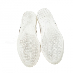 Gucci White Leather Hysteria Crest Low Top Sneakers Size 37.5
