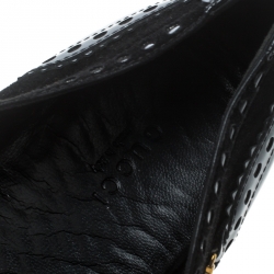 Pre Owned حذاء فلات باليه غوتشي GG باركلاي جلد سوداء مقاس 41