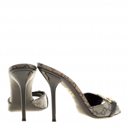 مملوكة مسبقًا حذاء سلايدز غوتشي هورسبيت هوليود لاميه كريستال GG بيج مقاس 36