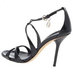مملوكة مسبقًا Gucci Black Strappy Sandals Size 36