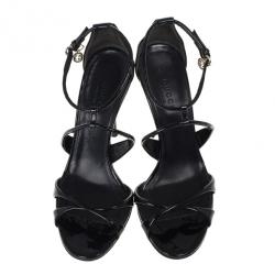 مملوكة مسبقًا Gucci Black Strappy Sandals Size 36