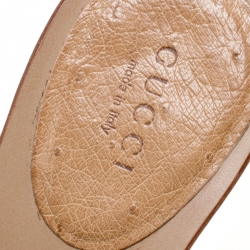 Pre Owned Gucci Beige Braid Rope Knot Slides Size 40