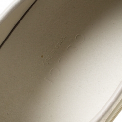 مملوكة مسبقًا Gucci Off White Monogram Canvas and Leather Lace Up Sneakers Size 38