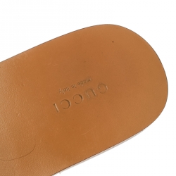 Pre Owned صندل غوتشي سلايد هورسبيت جلد شراشيب أسود مقاس 38