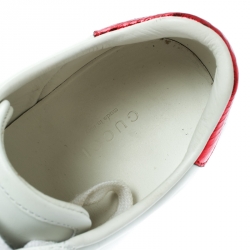 مملوكة مسبقًا حذاء رياضي غوتشي أربطة أيس جلد أبيض مقاس 36.5