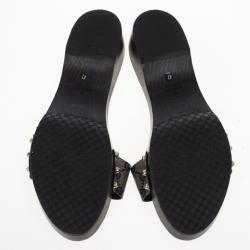 Gucci Navy Guccissima Crystal Hysteria Clogs Size 41