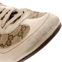 Pre Owned Gucci Guccissima Canvas Sneakers Size 40