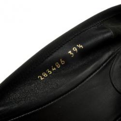 مملوكة مسبقًا Gucci Black Suede Microguccissima Ali Ballet Flats Size 39.5