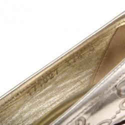 Pre Owned Gucci Silver Guccissima Horsebit Loafer Pumps Size 37.5