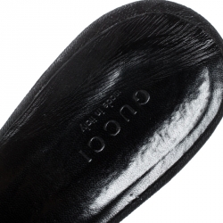Pre Owned Gucci Black Guccissima Web Detail Hysteria Slides 38